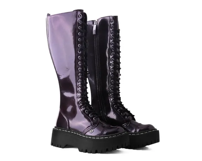 Burgundy RubOff KneeHigh Double Decker Boot Men TUK Shoes Boots Burgundy RubOff KneeHigh Double Decker Boot Men TUK Shoes Boots