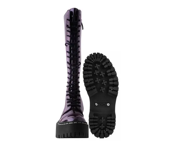 Burgundy RubOff KneeHigh Double Decker Boot Men TUK Shoes Boots Burgundy RubOff KneeHigh Double Decker Boot Men TUK Shoes Boots