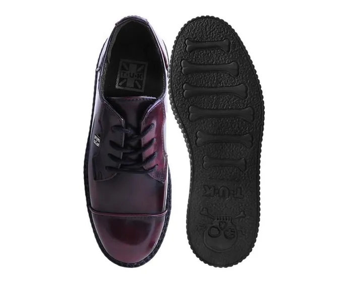 Burgundy TUKskin Toe Cap Viva Low Creeper Women TUK Shoes Vegan Burgundy TUKskin Toe Cap Viva Low Creeper Women TUK Shoes Vegan