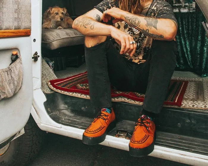 Burnt Orange Viva Mondo Creeper Women TUK Shoes Vegan Burnt Orange Viva Mondo Creeper Women TUK Shoes Vegan