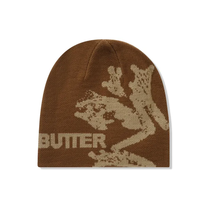 Butter Goods Amphibian Skull Beanie Brown Men Beanies