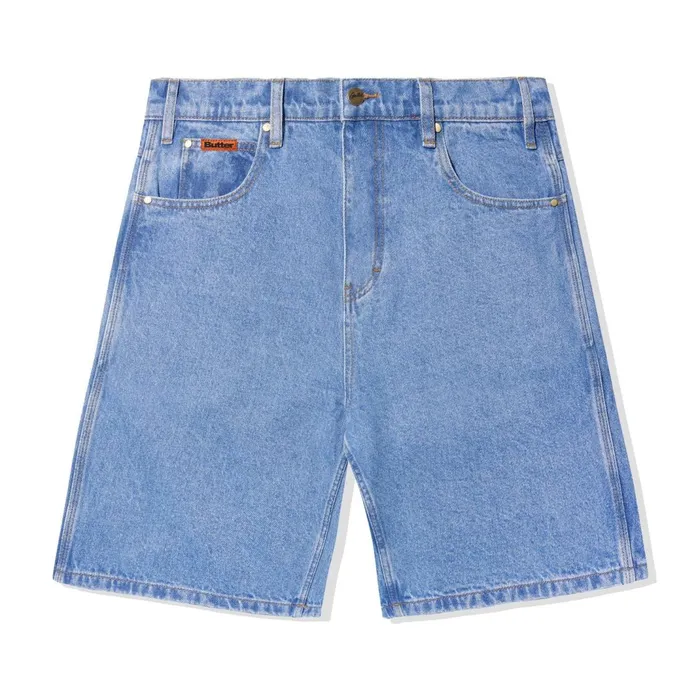 Butter Goods Baggy Denim Shorts Washed Indigo Men Shorts