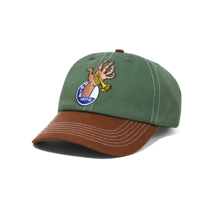 Butter Goods Blue Note 6 Panel Cap Sage Brown Men Hats