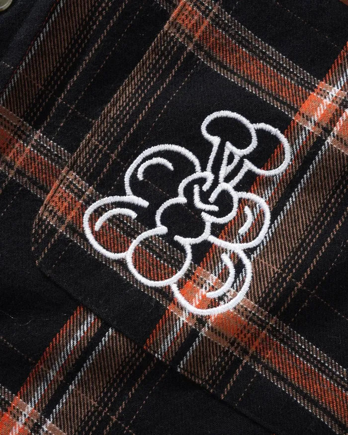 Butter Goods Bugs Flannel Shirt Black Men Shirts Butter Goods Bugs Flannel Shirt Black Men Shirts