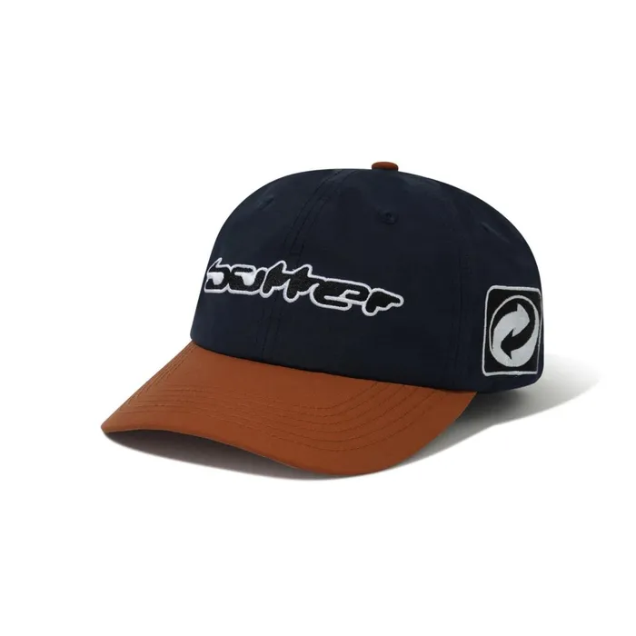 Butter Goods Corrosive 6 Panel Cap Navy Bark Men Hats