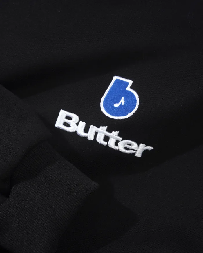 Butter Goods Finest Logo Pullover Hood Black Men Fleece Butter Goods Finest Logo Pullover Hood Black Men Fleece