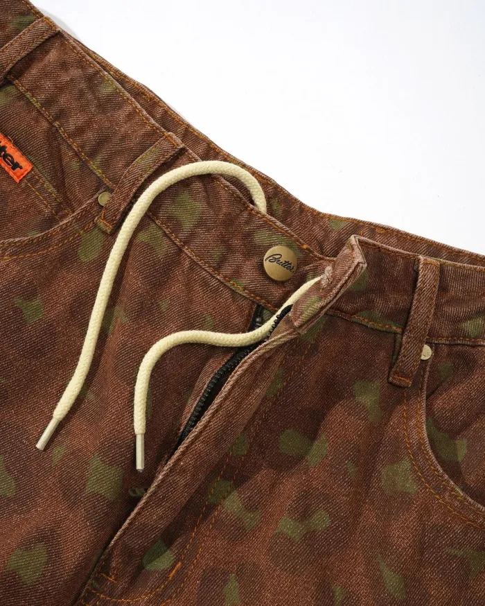 Butter Goods Leopard Denim Shorts Rust Men Shorts Butter Goods Leopard Denim Shorts Rust Men Shorts