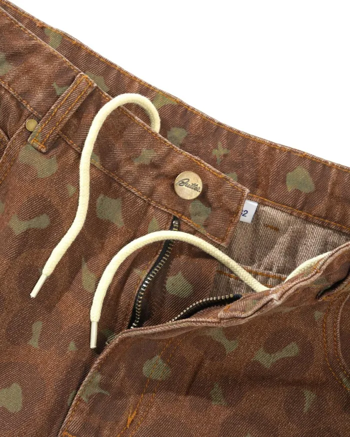 Butter Goods Leopard Denim Shorts Rust Men Shorts Butter Goods Leopard Denim Shorts Rust Men Shorts