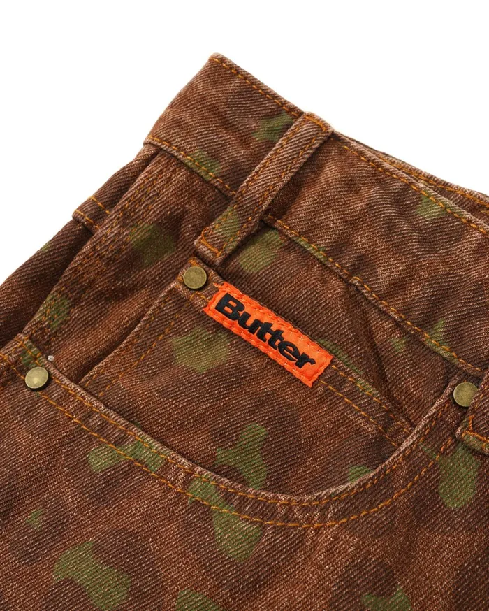 Butter Goods Leopard Denim Shorts Rust Men Shorts Butter Goods Leopard Denim Shorts Rust Men Shorts
