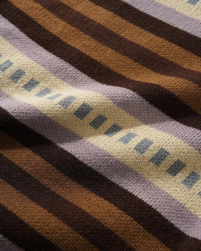 Butter Goods Linear Knitted Polo Chestnut Men Shirts Butter Goods Linear Knitted Polo Chestnut Men Shirts