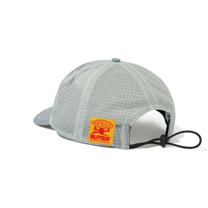 Butter Goods Nylon Ripstop 6 Panel Cap Grey Men Hats Butter Goods Nylon Ripstop 6 Panel Cap Grey Men Hats