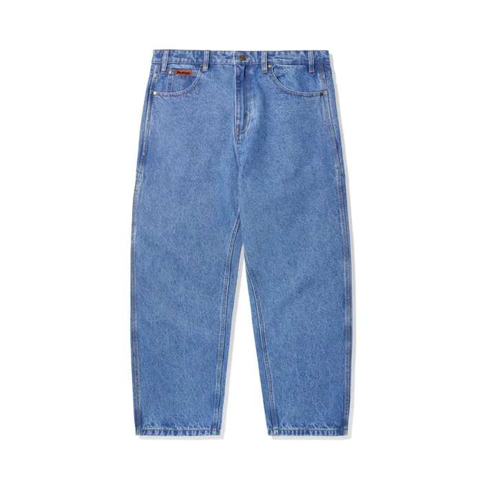 Butter Goods Pants Men Baggy Denim Jeans Washed Indigo