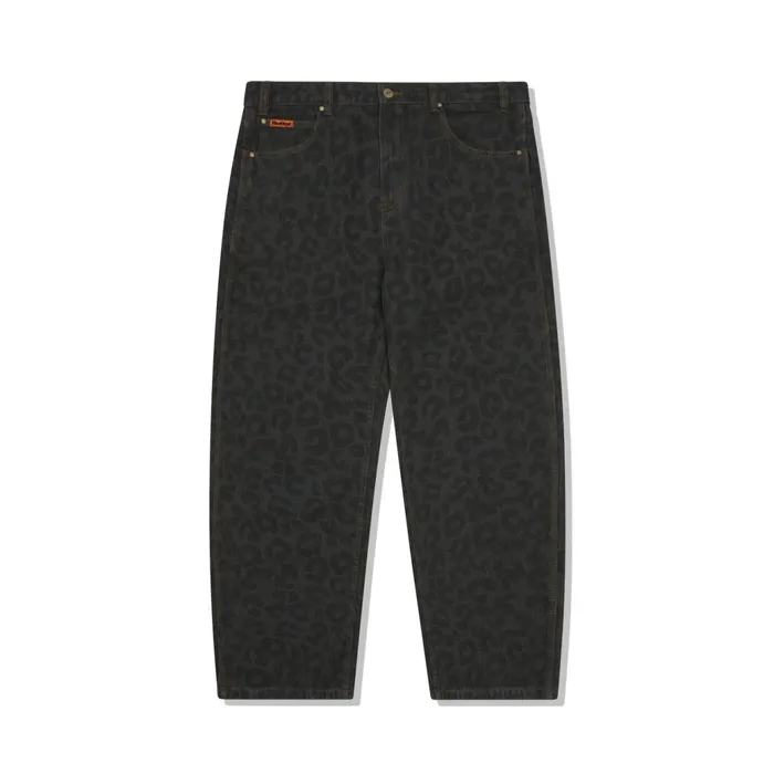Butter Goods Pants Men Leopard Denim Jeans Black