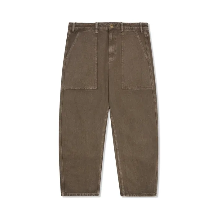 Butter Goods Pants Men Patch Pocket Denim Jeans Sandalwood