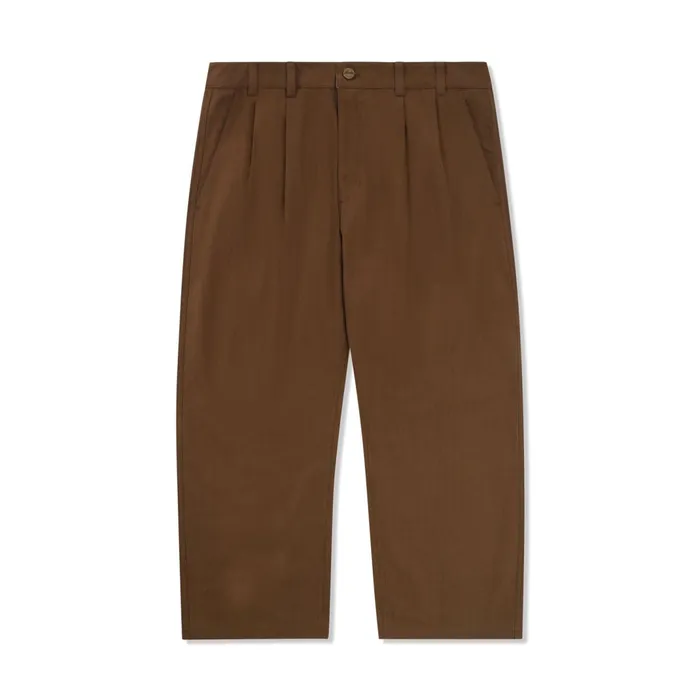 Butter Goods Pleated Trousers Brown Men Pants