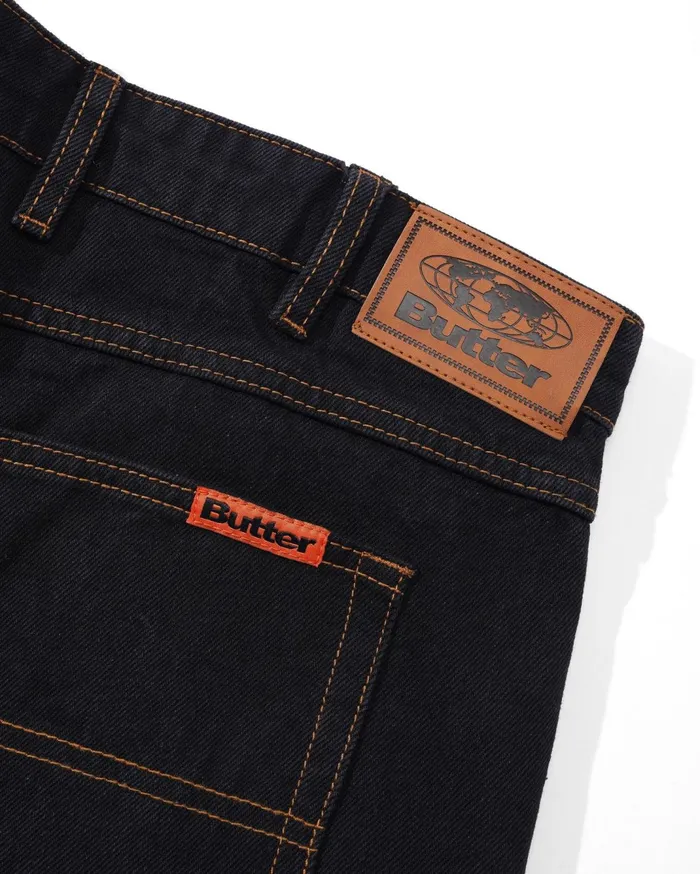 Butter Goods Relaxed Denim Jeans Washed Black Men Core Denim Butter Goods Relaxed Denim Jeans Washed Black Men Core Denim