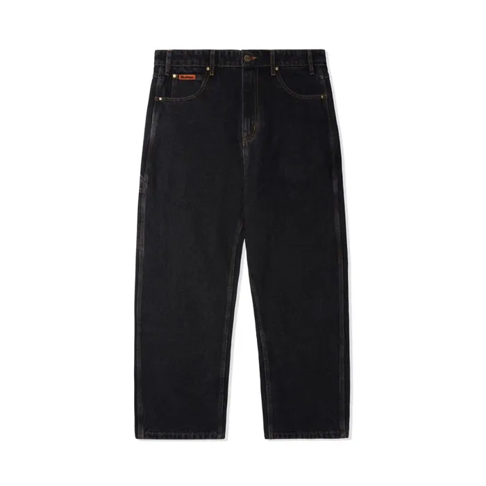 Butter Goods Relaxed Denim Jeans Washed Black Men Pants