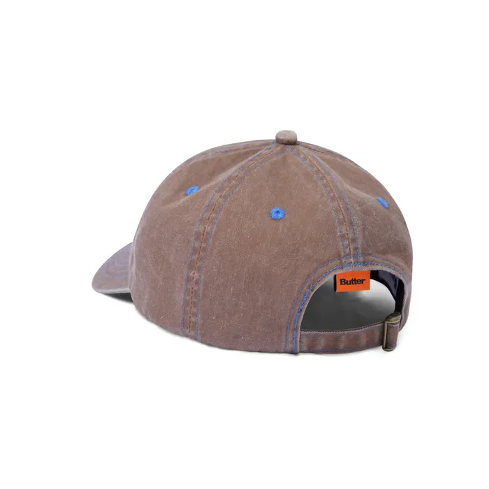 Butter Goods Rounded Logo 6 Panel Cap Bark Men Hats Butter Goods Rounded Logo 6 Panel Cap Bark Men Hats