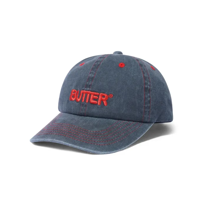 Butter Goods Rounded Logo 6 Panel Cap Charcoal Men Hats