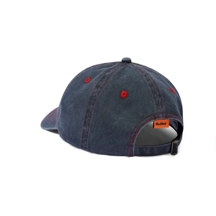 Butter Goods Rounded Logo 6 Panel Cap Charcoal Men Hats Butter Goods Rounded Logo 6 Panel Cap Charcoal Men Hats