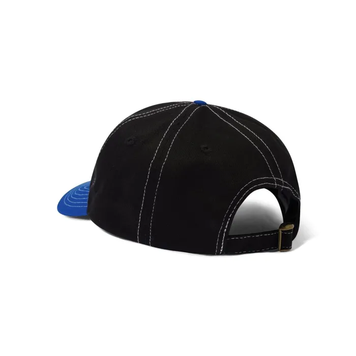 Butter Goods Scratch 6 Panel Cap Black Royal Blue Men Hats Butter Goods Scratch 6 Panel Cap Black Royal Blue Men Hats