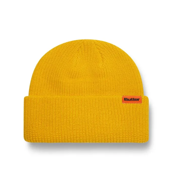 Butter Goods Tall Wharfie Beanie Yellow Men Beanies