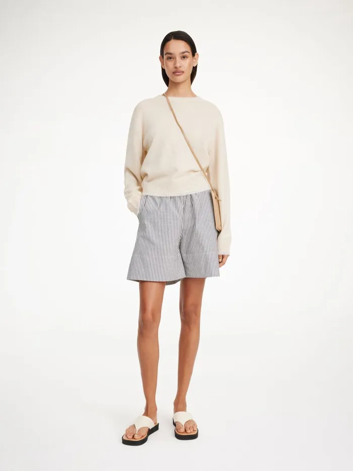 By Malene Birger Shorts Dame Siona Shorts Navy Stripe