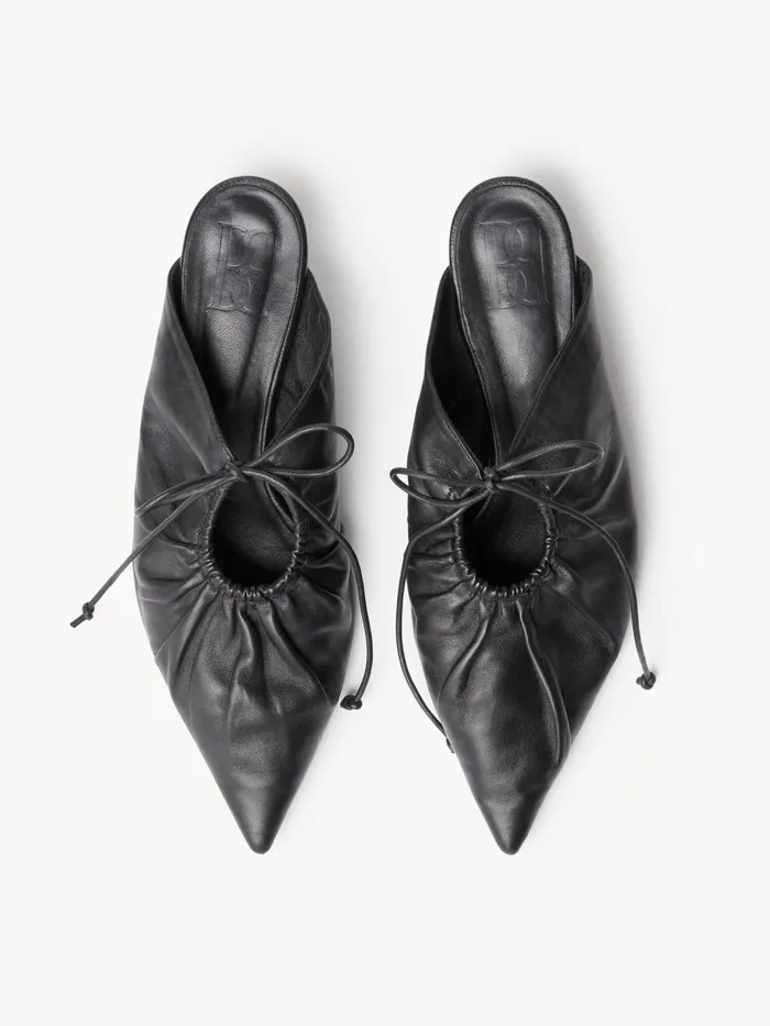 By Malene Birger Sko Dame Masey Mules I Lder Black