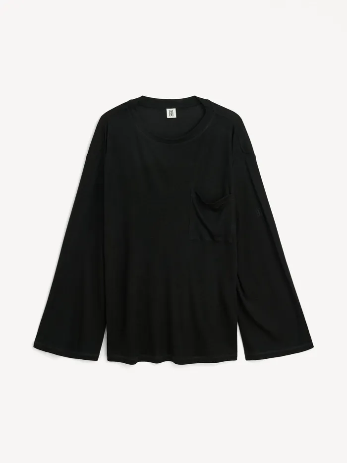 By Malene Birger Toppe Dame Fayeh Langrmet TShirt Black