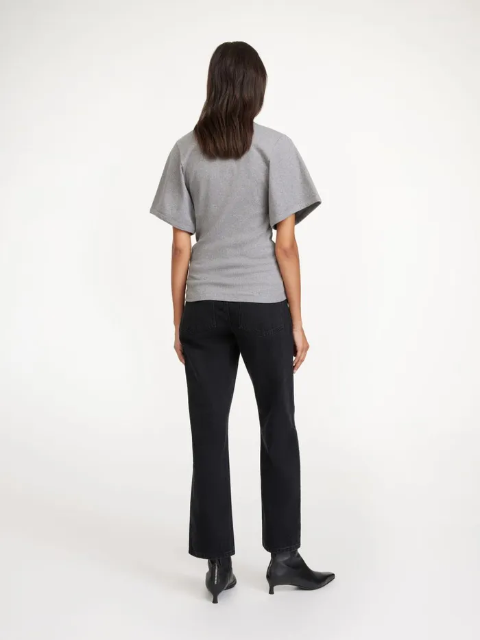 By Malene Birger Toppe Dame Lunai TShirt Grey Melange