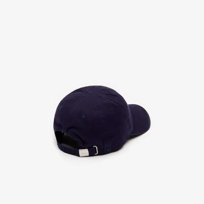 Caps and Hats Lacoste Mens Big Croc Gabardine Cap Navy Blue Store