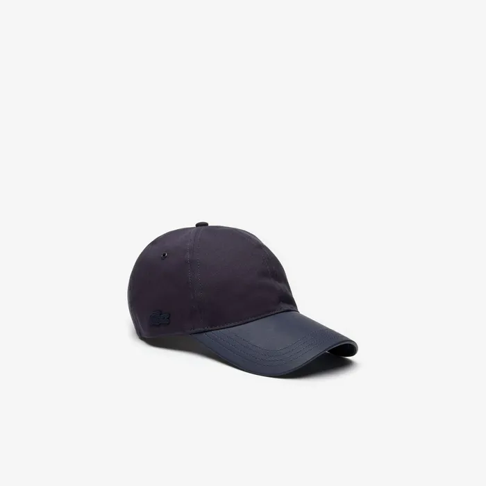 Caps and Hats Lacoste Mens MixedMaterials Cap Navy Blue Outlet Factory