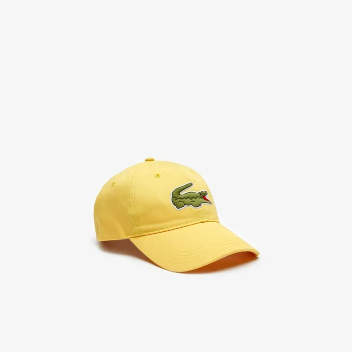 Caps and Hats Lacoste Mens OversizedCroc Cap Yellow Gift for Friend