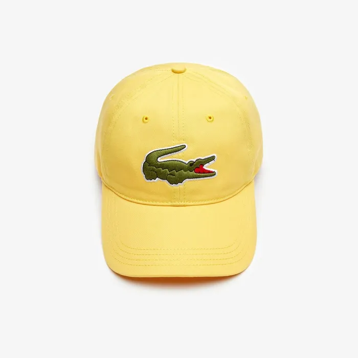 Caps and Hats Lacoste Mens OversizedCroc Cap Yellow Gift for Friend