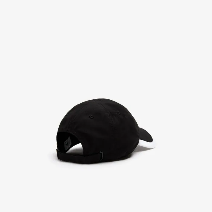 Caps and Hats Lacoste Mens SPORT Contrast Border Lightweight Cap BlackWhite Cheap On Sale