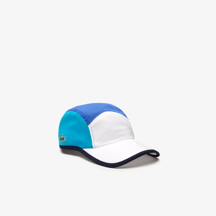 Caps and Hats Lacoste Mens SPORT Lightweight ColorBlock Tennis Cap BlueWhiteTurquoiseNavy Blue Online