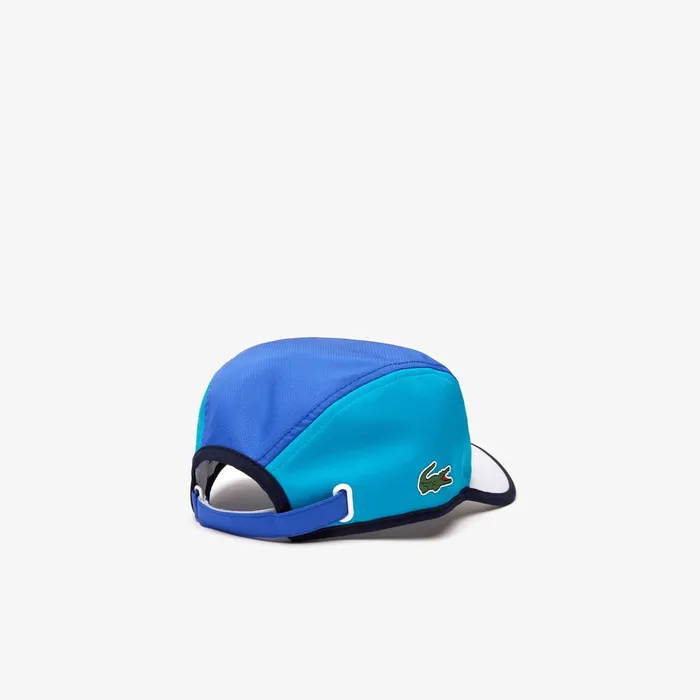 Caps and Hats Lacoste Mens SPORT Lightweight ColorBlock Tennis Cap BlueWhiteTurquoiseNavy Blue Online