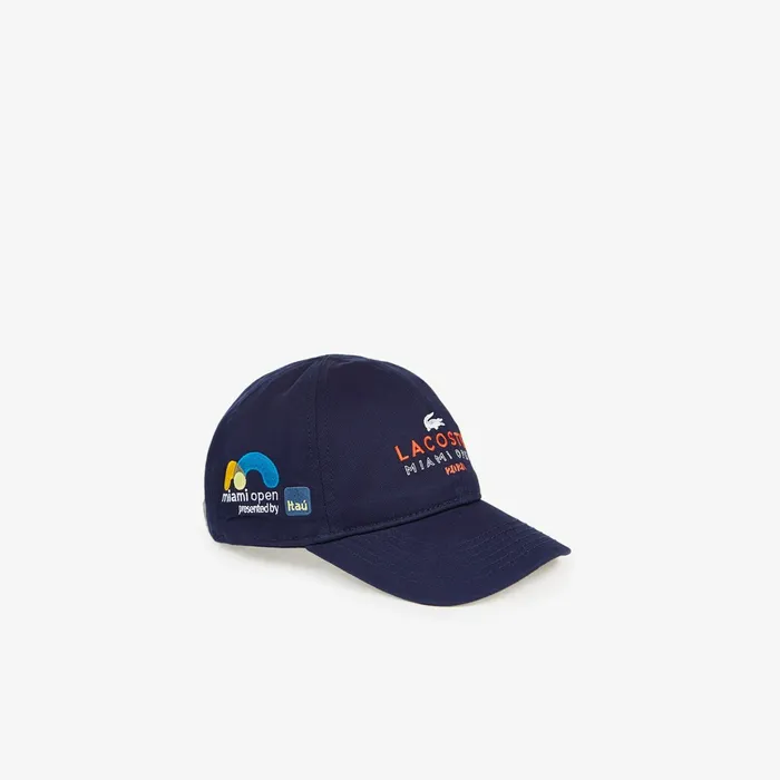 Caps and Hats Lacoste Mens SPORT Miami Open Cotton Cap Navy BlueOrangeWhite Cheap On Sale Caps and Hats Lacoste Mens SPORT Miami Open Cotton Cap Navy BlueOrangeWhite Cheap On Sale