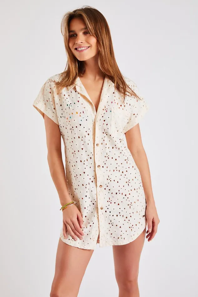 CHEMISE Ecru 8211 WAILA DAISYBAY Ecru Women Banana Moon Beach Tunics and Dresses CHEMISE Ecru 8211 WAILA DAISYBAY Ecru Women Banana Moon Beach Tunics and Dresses