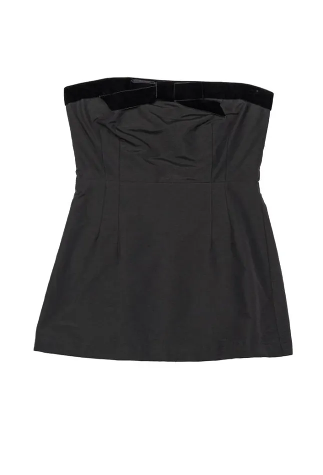 Ciao Lucia Adeline Faille Strapless Top With Velvet Bow Women Sleeveless Tops