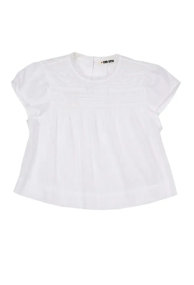 Ciao Lucia Anabela Top White Women Short Sleeve Tops