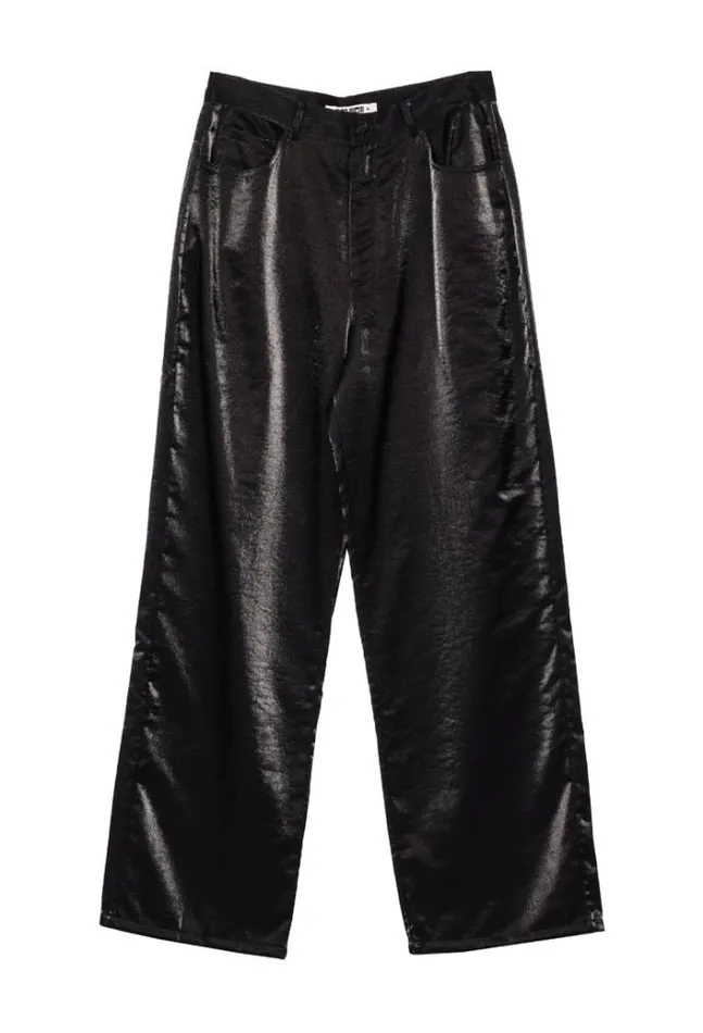 Ciao Lucia Eloise Black Taffeta Pant Women Pants
