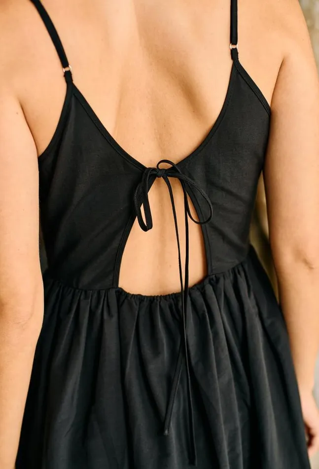 Ciao Lucia Neroni Dress Black Rosette Women Black Dresses