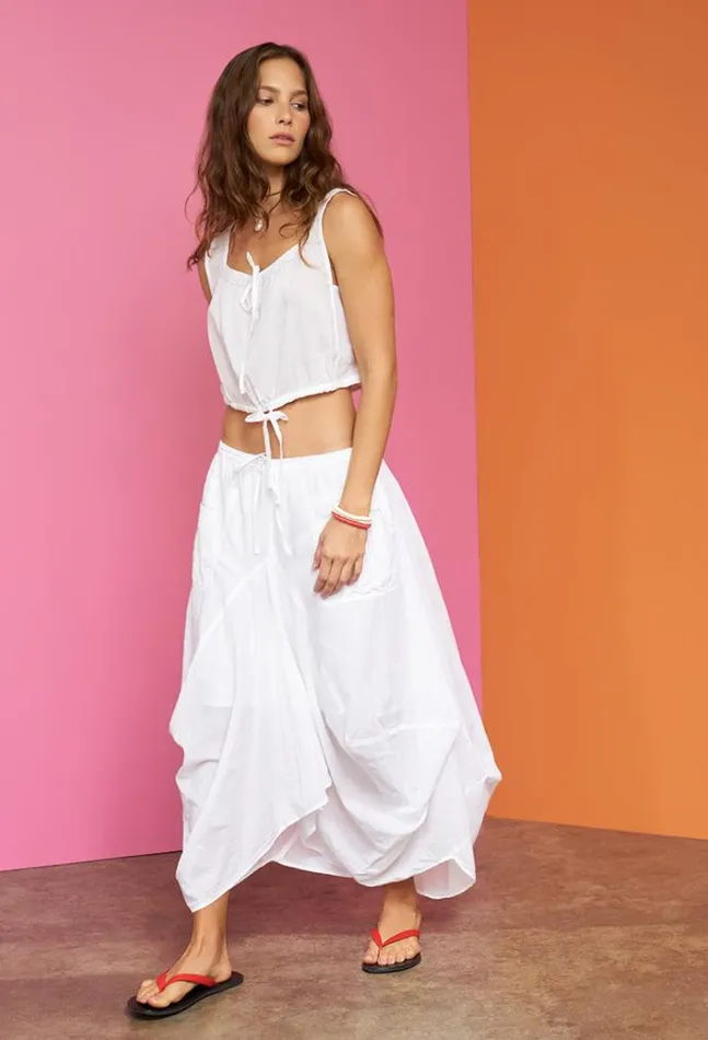 Ciao Lucia Online Antonio Top White Women Sleeveless Tops