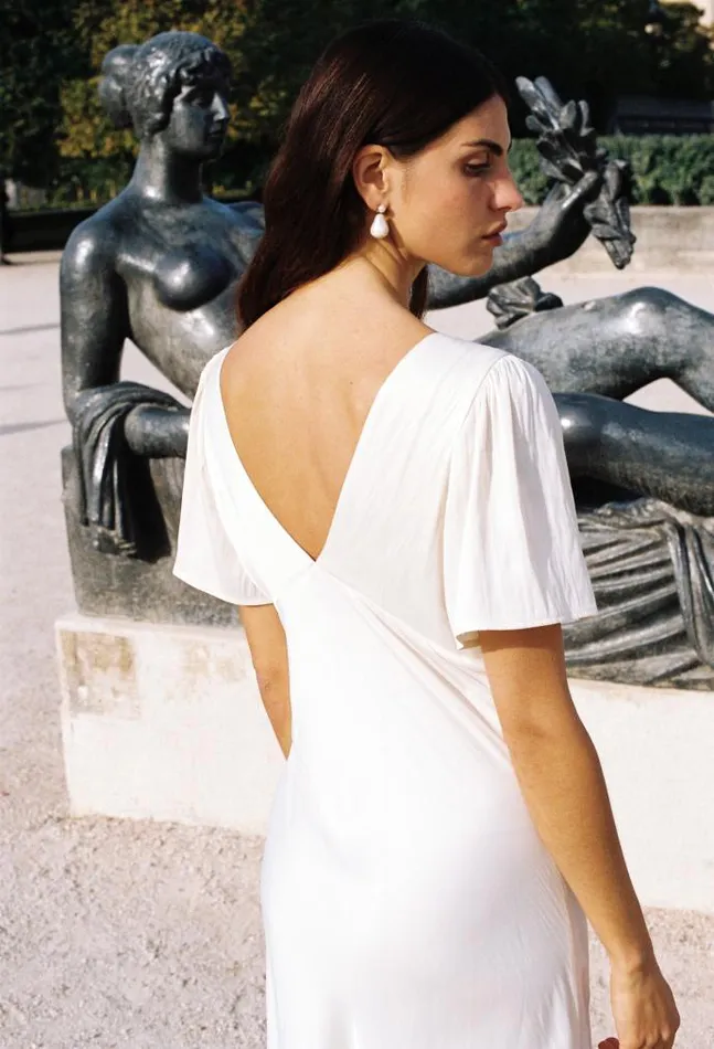 Ciao Lucia Online Brunello Dress Ivory Women Long Dresses