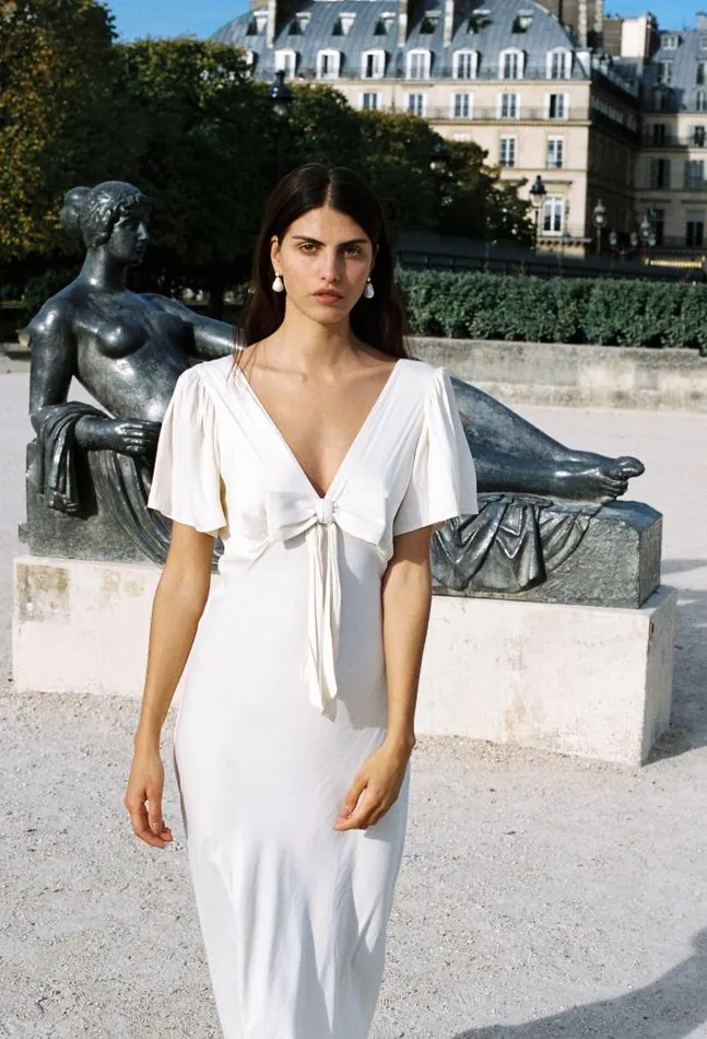 Ciao Lucia Online Brunello Dress Ivory Women Long Dresses