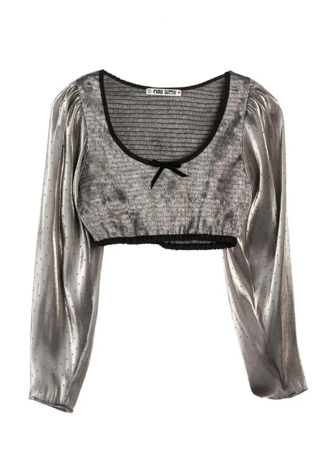 Ciao Lucia Online Corelia Top Oyster Women Long Sleeve Tops