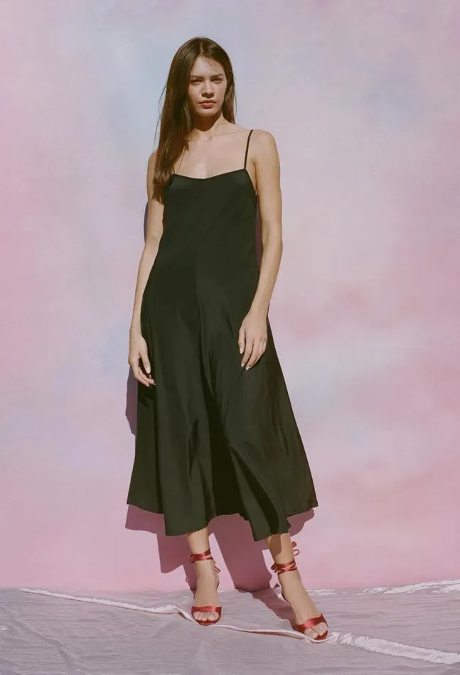 Ciao Lucia Online Cristina Dress Matte Black Women Long Dresses