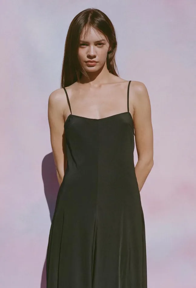 Ciao Lucia Online Cristina Dress Matte Black Women Long Dresses