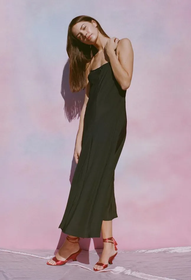 Ciao Lucia Online Cristina Dress Matte Black Women Long Dresses